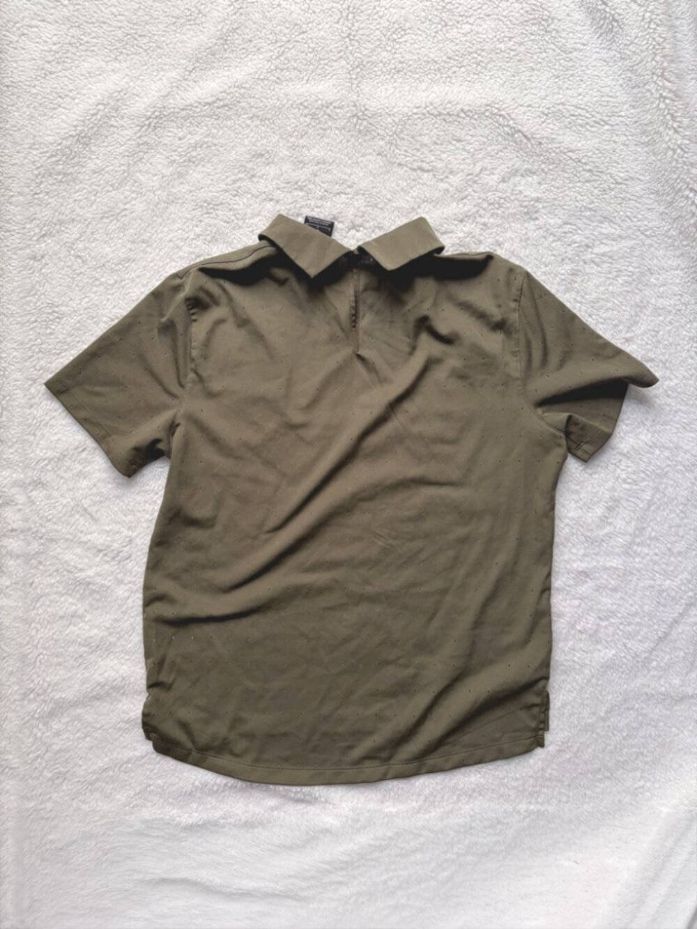 Nike Dri-FIT Olive Green Polo Shirt Womens Small Perforated Athletic Golf Top - Picture 3 of 8